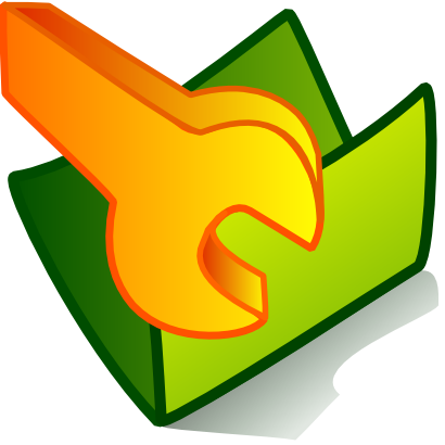 Download free orange green folder tool icon